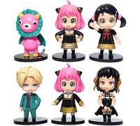 Anya Forger Q Version Character PVC Statue Action Figure Set Cartoon Model Toy Anime Collection Decorazione Cake Topper Gift 3.1" (B)