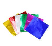 Anyasen 600 pezzi Fogli Carta da Imballaggio in Foglio Alluminio Stagnola Quadrate Schermo regalo carta alimentare carta da regalo per caramelle e cioccolatini cioccolato Candy(6 colori)