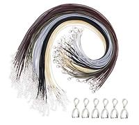Anyasen Cordoncino per Ccollane Cordoncino Cordino 50 Pezzi Catena Collana e 50 Pezzi Ganci Chiusura per Gioielli, Collana Braccialetto Creazione di Gioielli, Fermaglio di Aragosta su Un'Estremità