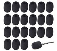 Anyasen Spugne Microfono Spugna per Microfono Coperchi per Microfono Parabrezza Spugna per Microfono Mini Risvolto Microfono Parabrezza Schiuma Copertura, Nero, 30 Pezzi