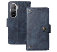 Anybird Azzurro Retro Pelle Case per Blackview ROCK 3 6.78" Custodia Caso Premium Leather Cover Flip Guscio Protettiva Copertina Portafoglio Magnetico Anti Urto e Anti Graffi