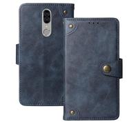 Anybird Azzurro Retro Pelle Case per Blaupunkt SL05 SL 05 5.5" Custodia Caso Premium Leather Cover Flip Guscio Protettiva Copertina Portafoglio Magnetico Anti Urto e Anti Graffi