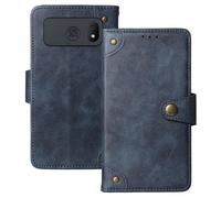 Anybird Azzurro Retro Pelle Case per BRONDI Amico SUPER TV 2.8" Custodia Caso Premium Leather Cover Flip Guscio Protettiva Copertina Portafoglio Magnetico Anti Urto e Anti Graffi