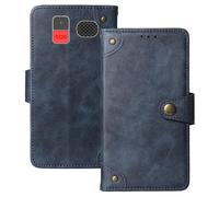 Anybird Azzurro Retro Pelle Case per Funker C120 Classic 4G / C140 Clasic 4G 1.8" Custodia Caso Premium Leather Cover Flip Guscio Protettiva Copertina Portafoglio Magnetico Anti Urto e Anti Graffi
