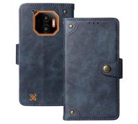 Anybird Azzurro Retro Pelle Case per HAMMER Energy X2 6.1" Custodia Caso Premium Leather Cover Flip Guscio Protettiva Copertina Portafoglio Magnetico Anti Urto e Anti Graffi