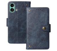 Anybird Azzurro Retro Pelle Case per HMD Pulse 2 Pro 6.72" Custodia Caso Premium Leather Cover Flip Guscio Protettiva Copertina Portafoglio Magnetico Anti Urto e Anti Graffi