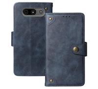 Anybird Azzurro Retro Pelle Case per MyPhone 7340 LTE 2.8" Custodia Caso Premium Leather Cover Flip Guscio Protettiva Copertina Portafoglio Magnetico Anti Urto e Anti Graffi