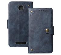Anybird Azzurro Retro Pelle Case per MyPhone Rumba 2 2.4" Custodia Caso Premium Leather Cover Flip Guscio Protettiva Copertina Portafoglio Magnetico Anti Urto e Anti Graffi