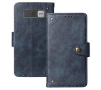 Anybird Azzurro Retro Pelle Case per MyPhone Tango LTE + 2.4" Custodia Caso Premium Leather Cover Flip Guscio Protettiva Copertina Portafoglio Magnetico Anti Urto e Anti Graffi