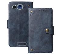 Anybird Azzurro Retro Pelle Case per Panasonic KX TU110 1.77" Custodia Caso Premium Leather Cover Flip Guscio Protettiva Copertina Portafoglio Magnetico Anti Urto e Anti Graffi