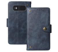 Anybird Azzurro Retro Pelle Case per Panasonic KX-TU446EXB 2.4" Custodia Caso Premium Leather Cover Flip Guscio Protettiva Copertina Portafoglio Magnetico Anti Urto e Anti Graffi