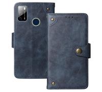 Anybird Azzurro Retro Pelle Case per Qubo P668 / QUBO X668 6.53" Custodia Caso Premium Leather Cover Flip Guscio Protettiva Copertina Portafoglio Magnetico Anti Urto e Anti Graffi