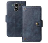 Anybird Azzurro Retro Pelle Case per SAIET CANDY Flip 2.4" Custodia Caso Premium Leather Cover Flip Guscio Protettiva Copertina Portafoglio Magnetico Anti Urto e Anti Graffi