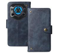 Anybird Azzurro Retro Pelle TPU Silicone Case per DOOGEE Blade 20 Play Custodia Caso Premium Leather Cover Flip Guscio Protettiva Copertina Portafoglio Magnetico