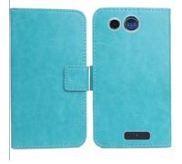 Anybird Blu Custodia in pelle Flip Case Protettiva Cover Skin per Panasonic KX TU110 1.77" Caso Leather Cover Flip Guscio Copertina Portafoglio Magnetico Anti Urto e Anti Graffi