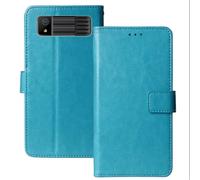Anybird Blu Custodia in pelle Flip Case Protettiva Cover Skin Wallet per Maxcom Strong MM918 4G 2.4"