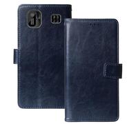 Anybird Blu Scuro Custodia in pelle Flip Case Protettiva Cover Skin Wallet per Energizer E13 1.77"