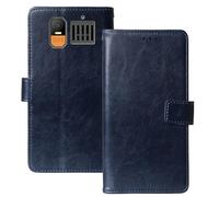 Anybird Blu Scuro Custodia in pelle Flip Case Protettiva Cover Skin Wallet per Hammer 6 LTE 4G 2.4"
