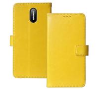 Anybird Giallo Custodia in pelle Flip Case Protettiva Cover Skin Wallet per Brondi Amico Home Nero 1.77"