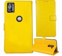 Anybird Giallo Custodia in pelle Flip Case Protettiva Cover Skin Wallet per Crosscall STELLAR X5s / X5s Chamonix Mont Blanc 6.49"