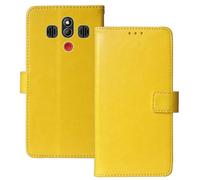 Anybird Giallo Custodia in pelle Flip Caso Protettiva Cover Skin Wallet per MyPhone Halo 4 LTE/Halo 4 Plus LTE 3.5"