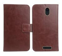 Anybird Marrone Custodia in pelle Flip Case Protettiva Cover Skin per Panasonic KX-TU155EXBN 2.4" Caso Leather Cover Flip Guscio Copertina Portafoglio Magnetico Anti Urto e Anti Graffi