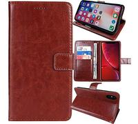 Anybird Marrone Custodia in pelle Flip Case Protettiva Cover Skin Wallet per Blaupunkt SM 01 4"