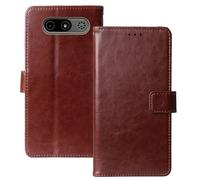 Anybird Marrone Custodia in pelle Flip Case Protettiva Cover Skin Wallet per MyPhone 7340 LTE 2.8"