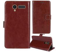Anybird Marrone Custodia in pelle Flip Case Protettiva Cover Skin Wallet per Philips Xenium X900 2.4"