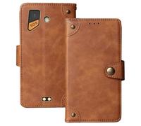 Anybird Marrone Retro Pelle Case per AGM M10 2.4" Custodia Caso Premium Leather Cover Flip Guscio Protettiva Copertina Portafoglio Magnetico Anti Urto e Anti Graffi