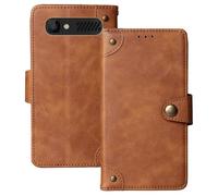 Anybird Marrone Retro Pelle Case per Beghelli Salvalavita Phone SLV15 2.4" Custodia Caso Premium Leather Cover Flip Guscio Protettiva Copertina Portafoglio Magnetico Anti Urto e Anti Graffi