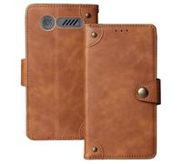 Anybird Marrone Retro Pelle Case per Beghelli Salvalavita Phone SLV18 2.4" Custodia Caso Premium Leather Cover Flip Guscio Protettiva Copertina Portafoglio Magnetico Anti Urto e Anti Graffi