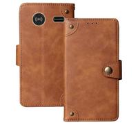 Anybird Marrone Retro Pelle Case per Doro 2424 2.4" Custodia Caso Premium Leather Cover Flip Guscio Protettiva Copertina Portafoglio Magnetico