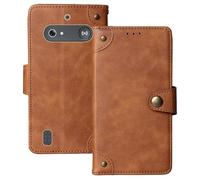 Anybird Marrone Retro Pelle Case per Doro Leva E10 / E11 Doro DFB 0600 2.4" Custodia Caso Premium Leather Cover Flip Guscio Protettiva Copertina Portafoglio Magnetico