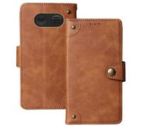 Anybird Marrone Retro Pelle Case per Emporia JOY LTE 4G 2.8" Custodia Caso Premium Leather Cover Flip Guscio Protettiva Copertina Portafoglio Magnetico Anti Urto e Anti Graffi