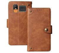 Anybird Marrone Retro Pelle Case per Hammer 6 LTE 4G 2.4" Custodia Caso Premium Leather Cover Flip Guscio Protettiva Copertina Portafoglio Magnetico Anti Urto e Anti Graffi