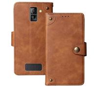 Anybird Marrone Retro Pelle Case per Maxcom Comfort MM730 2.2" Custodia Caso Premium Leather Cover Flip Guscio Protettiva Copertina Portafoglio Magnetico Anti Urto e Anti Graffi