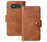 Anybird Marrone Retro Pelle Case per Panasonic KX-TU550EXB 4G 2.8" Custodia Caso Premium Leather Cover Flip Guscio Protettiva Copertina Portafoglio Magnetico Anti Urto e Anti Graffi