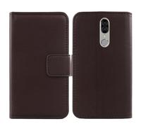 Anybird Marrone Vera Real Pelle Case per Blaupunkt SL05 SL 05 5.5" Custodia Caso Premium Leather Cover Flip Guscio Protettiva Copertina Portafoglio Magnetico Anti Urto e Anti Graffi
