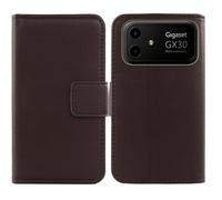 Anybird Marrone Vera Real Pelle Case per Gigaset GX30 6.58" Custodia Caso Premium Leather Cover Flip Guscio Protettiva Copertina Portafoglio Magnetico Anti Urto e Anti Graffi