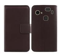 Anybird Marrone Vera Real Pelle Case per HAMMER Blade 3 4G 6.2" Custodia Caso Premium Leather Cover Flip Guscio Protettiva Copertina Portafoglio Magnetico