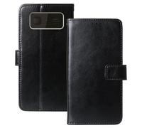 Anybird Nero Custodia in pelle Flip Case Protettiva Cover Skin Wallet per Beafon SL260 LTE 4G 2.2"