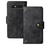 Anybird Nero Retro Pelle Case per Beghelli Salvalavita Phone SLV15 2.4" Custodia Caso Premium Leather Cover Flip Guscio Protettiva Copertina Portafoglio Magnetico Anti Urto e Anti Graffi