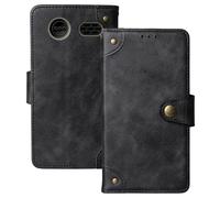 Anybird Nero Retro Pelle Case per Beghelli Salvalavita Phone SLV30 2.8" Custodia Caso Premium Leather Cover Flip Guscio Protettiva Copertina Portafoglio Magnetico Anti Urto e Anti Graffi