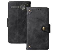 Anybird Nero Retro Pelle Case per Beghelli Salvalavita Phone SLV40 4G 2.8" Custodia Caso Premium Leather Cover Flip Guscio Protettiva Copertina Portafoglio Magnetico Anti Urto e Anti Graffi
