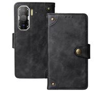 Anybird Nero Retro Pelle Case per Blackview ROCK 3 6.78" Custodia Caso Premium Leather Cover Flip Guscio Protettiva Copertina Portafoglio Magnetico Anti Urto e Anti Graffi