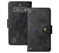 Anybird Nero Retro Pelle Case per Doro Leva E10 / E11 Doro DFB 0600 2.4" Custodia Caso Premium Leather Cover Flip Guscio Protettiva Copertina Portafoglio Magnetico