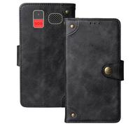 Anybird Nero Retro Pelle Case per Funker C120 Classic 4G / C140 Clasic 4G 1.8" Custodia Caso Premium Leather Cover Flip Guscio Protettiva Copertina Portafoglio Magnetico Anti Urto e Anti Graffi