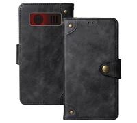 Anybird Nero Retro Pelle Case per MyPhone Harmony LTE 2.8" Custodia Caso Premium Leather Cover Flip Guscio Protettiva Copertina Portafoglio Magnetico Anti Urto e Anti Graffi
