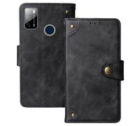 Anybird Nero Retro Pelle Case per Qubo P668 / QUBO X668 6.53" Custodia Caso Premium Leather Cover Flip Guscio Protettiva Copertina Portafoglio Magnetico Anti Urto e Anti Graffi